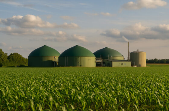Biogasaufbereitung in einer Biogasanlage